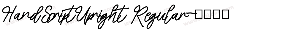 HandScriptUpright Regular字体转换